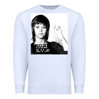 White Jane Fonda Mugshot GIFT Premium Sweatshirt - Craftify