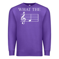 Purple what the f note key music humor gift Premium Sweatshirt - Craftify