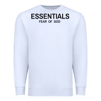 White Fear Of God Essentials Premium Sweatshirt - Craftify