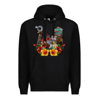 Black farm life chicken Premium Hoodie - SublimationCraftShop