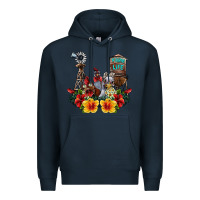 Navy farm life chicken Premium Hoodie - SublimationCraftShop