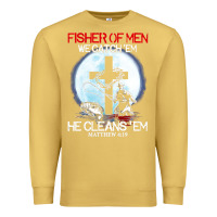 Antique Gold fisher of men we catch  em he cleans  em matthew 4 19 Premium Sweatshirt - Craftify