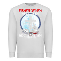 Dove Grey fisher of men we catch  em he cleans  em matthew 4 19 Premium Sweatshirt - Craftify