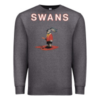 Charcoal Heather Swans Premium Sweatshirt - Craftify