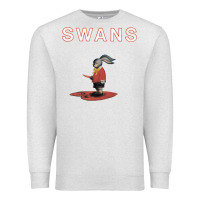 Oatmeal Heather Swans Premium Sweatshirt - Craftify