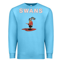 Ocean Blue Swans Premium Sweatshirt - Craftify