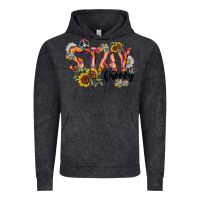 Vintage Black Stay Groovy Vintage Hoodie - CowhideDigitalArt
