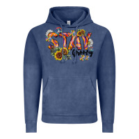 Vintage Denim Stay Groovy Vintage Hoodie - CowhideDigitalArt