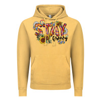 Vintage Mustard Stay Groovy Vintage Hoodie - CowhideDigitalArt
