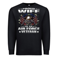 Black proud wife of an air force veteran military vet spouse gifts premium m Premium Sweatshirt - Craftify
