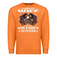 Carrot proud wife of an air force veteran military vet spouse gifts premium m Premium Sweatshirt - Craftify