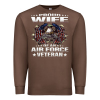 Chestnut proud wife of an air force veteran military vet spouse gifts premium m Premium Sweatshirt - Craftify