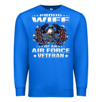True Royal proud wife of an air force veteran military vet spouse gifts premium m Premium Sweatshirt - Craftify
