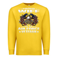 Lemon proud wife of an air force veteran military vet spouse gifts premium m Premium Sweatshirt - Craftify