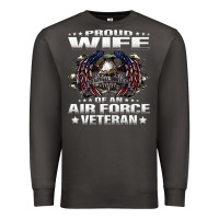 Smoke proud wife of an air force veteran military vet spouse gifts premium m Premium Sweatshirt - Craftify