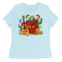 Baby Blue Mexico Coffee Mug Ladies Tee - FaDigitalArtStudio