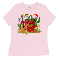 Bubblegum Pink Mexico Coffee Mug Ladies Tee - FaDigitalArtStudio