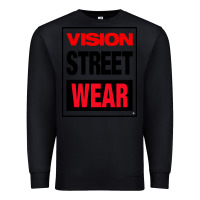 Black VISION STREET WEAR Premium Sweatshirt - InspiraDesign