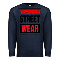 Navy VISION STREET WEAR Premium Sweatshirt - InspiraDesign
