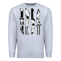 Heather Grey knives horror movie friday halloween horror goth evil t shirt Premium Sweatshirt - InspiraDesign