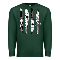 Sports Green knives horror movie friday halloween horror goth evil t shirt Premium Sweatshirt - InspiraDesign