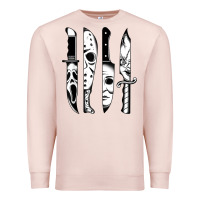 Pale Pink knives horror movie friday halloween horror goth evil t shirt Premium Sweatshirt - InspiraDesign