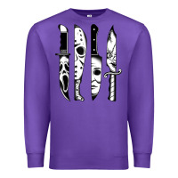 Purple knives horror movie friday halloween horror goth evil t shirt Premium Sweatshirt - InspiraDesign