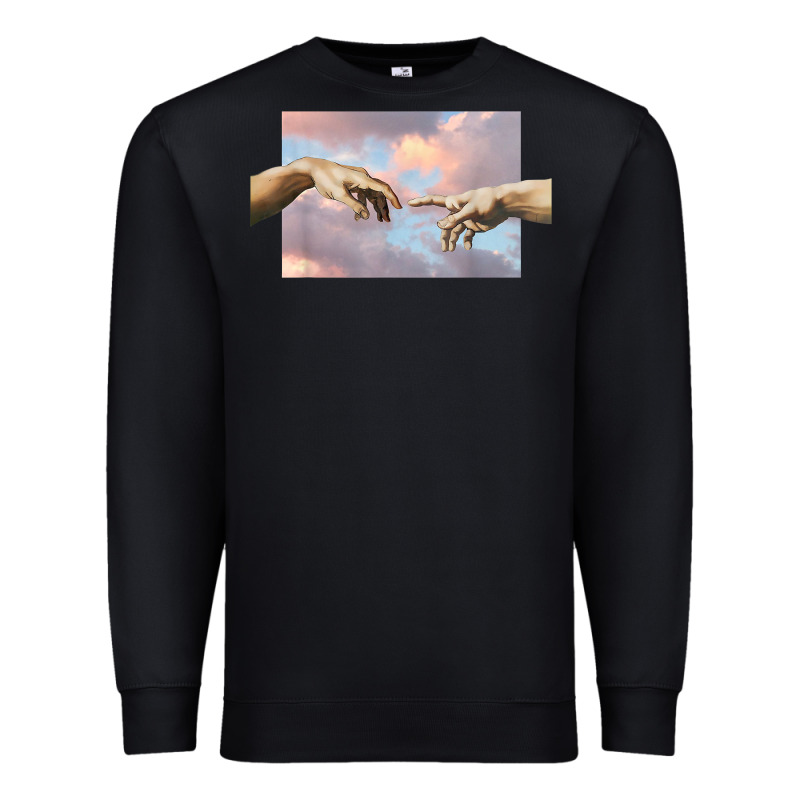 Creation Of Adam Hands Aesthetic T Shirt Premium Sweatshirt by InspiraDesign | Teevron