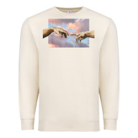 Sandshell creation of adam hands aesthetic t shirt Premium Sweatshirt - InspiraDesign