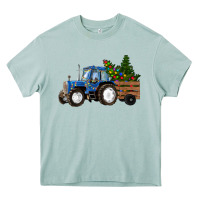 Arona Blue Christmas Tractor Heavy Core Tee - RanaPortraitStore