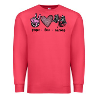 Cardinal peace love racing Premium Sweatshirt - JahusDesignShop