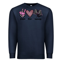 Navy peace love racing Premium Sweatshirt - JahusDesignShop