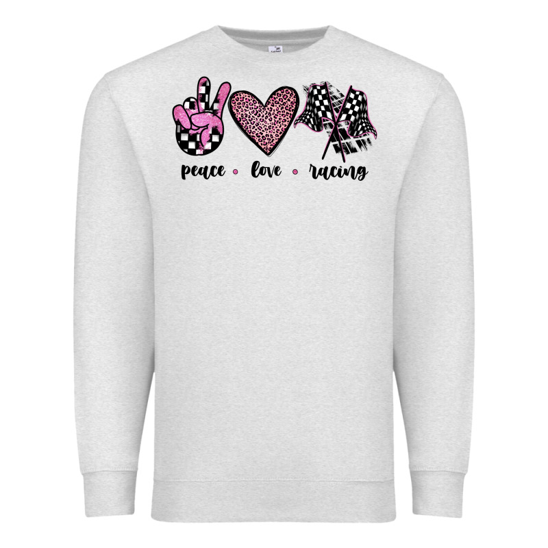 Peace Love Racing Premium Sweatshirt by JahusDesignShop | Teevron