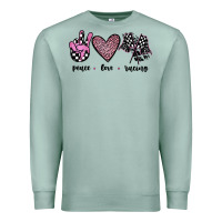 Seafoam peace love racing Premium Sweatshirt - JahusDesignShop