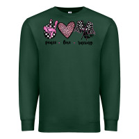 Sports Green peace love racing Premium Sweatshirt - JahusDesignShop