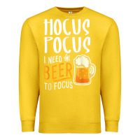 Lemon Hocus Pocus I Need Beer To Focus Funny Halloween Witch 1 Premium Sweatshirt - InspiraDesign