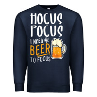 Navy Hocus Pocus I Need Beer To Focus Funny Halloween Witch 1 Premium Sweatshirt - InspiraDesign