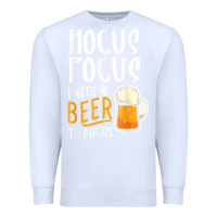 White Hocus Pocus I Need Beer To Focus Funny Halloween Witch 1 Premium Sweatshirt - InspiraDesign