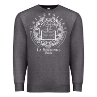 Charcoal Heather Universite Paris La Sorbonne Premium Sweatshirt - InspiraDesign