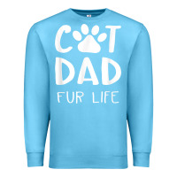 Ocean Blue funny cat dad fathers day gift shirt fur life cat tee Premium Sweatshirt - InspiraDesign