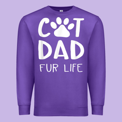 Funny Cat Dad Fathers Day Gift Shirt Fur Life Cat Tee Premium Sweatshirt Designed By Inspiradesign