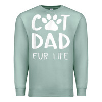 Seafoam funny cat dad fathers day gift shirt fur life cat tee Premium Sweatshirt - InspiraDesign
