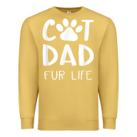 Antique Gold funny cat dad fathers day gift shirt fur life cat tee Premium Sweatshirt - InspiraDesign