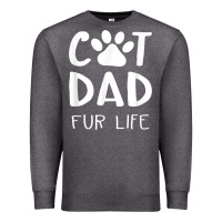 Charcoal Heather funny cat dad fathers day gift shirt fur life cat tee Premium Sweatshirt - InspiraDesign