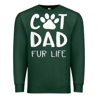 Sports Green funny cat dad fathers day gift shirt fur life cat tee Premium Sweatshirt - InspiraDesign