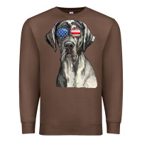 Chestnut great dane sunglasses american usa flag 4th of july fourth t shirt Premium Sweatshirt - InspiraDesign