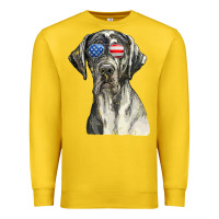 Lemon great dane sunglasses american usa flag 4th of july fourth t shirt Premium Sweatshirt - InspiraDesign