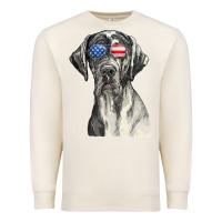 Sandshell great dane sunglasses american usa flag 4th of july fourth t shirt Premium Sweatshirt - InspiraDesign