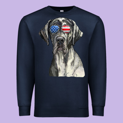 Great Dane Sunglasses American Usa Flag 4th Of July Fourth T Shirt Premium Sweatshirt Designed By Inspiradesign