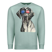 Seafoam great dane sunglasses american usa flag 4th of july fourth t shirt Premium Sweatshirt - InspiraDesign
